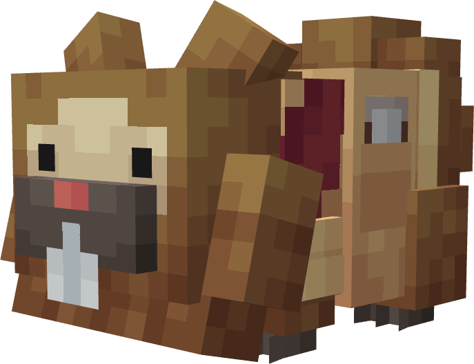 Camper Bidoof carrying a backpack
